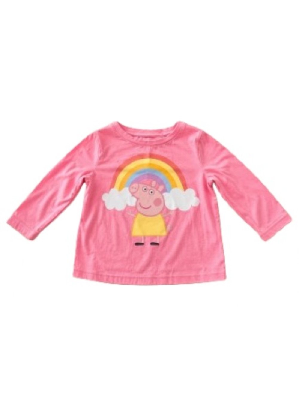 Peppa Pig Long Sleeve Shirt – H&M 2T Pink Rainbow